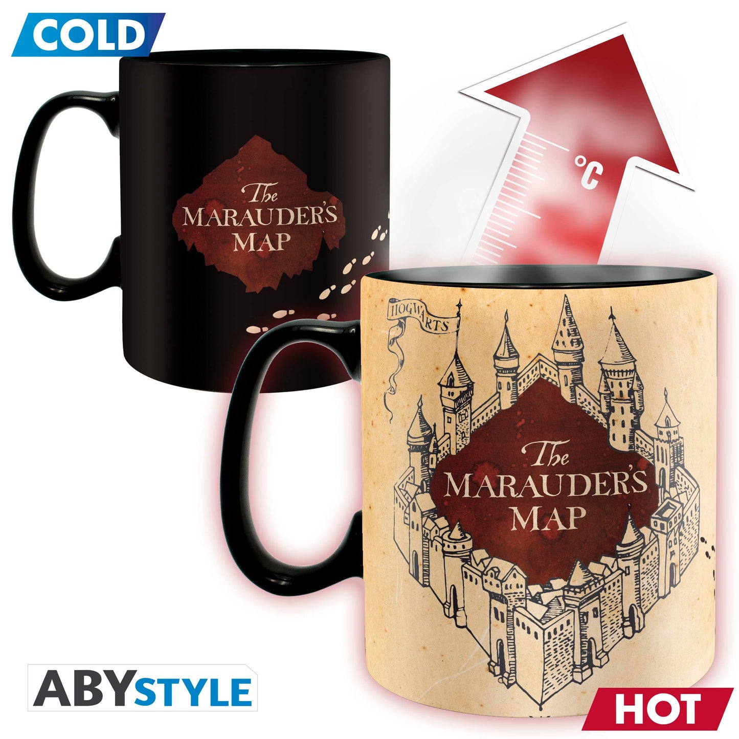 Harry Potter Mug: Heat Change 460mL - Marauder's Map