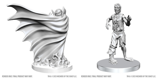 DND Unpainted Minis WV28 Classic Vampire and Classic Zombie