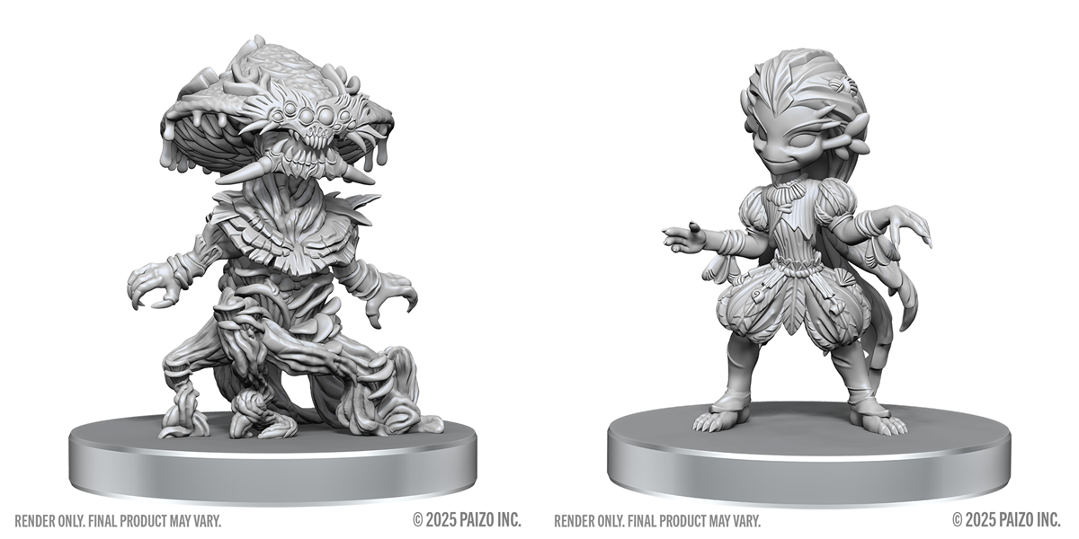 PF Unpainted Miniatures WV28: Fungus Leshy and Seaweed Leshy