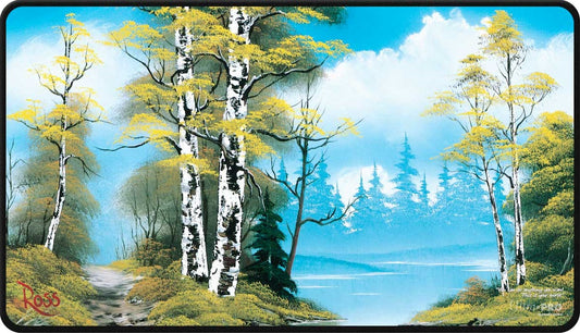 UP Playmat- Bob Ross Lakeside Path Black Stitched