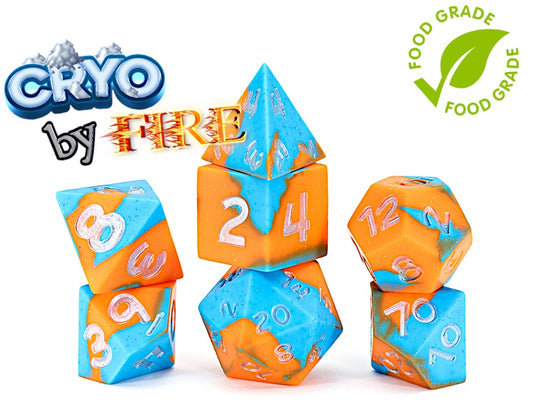 Anti-Stress Dice: Cryo by Fire 7 Die Set