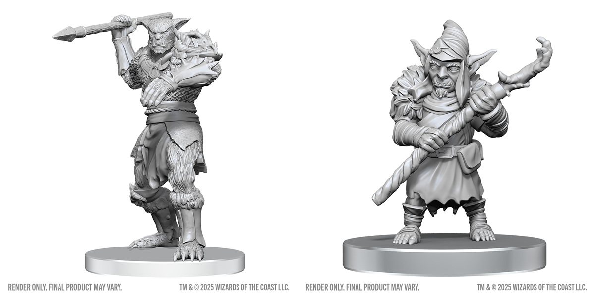 DND Unpainted Minis WV28 Bugbear Stalker and Goblin Hexer