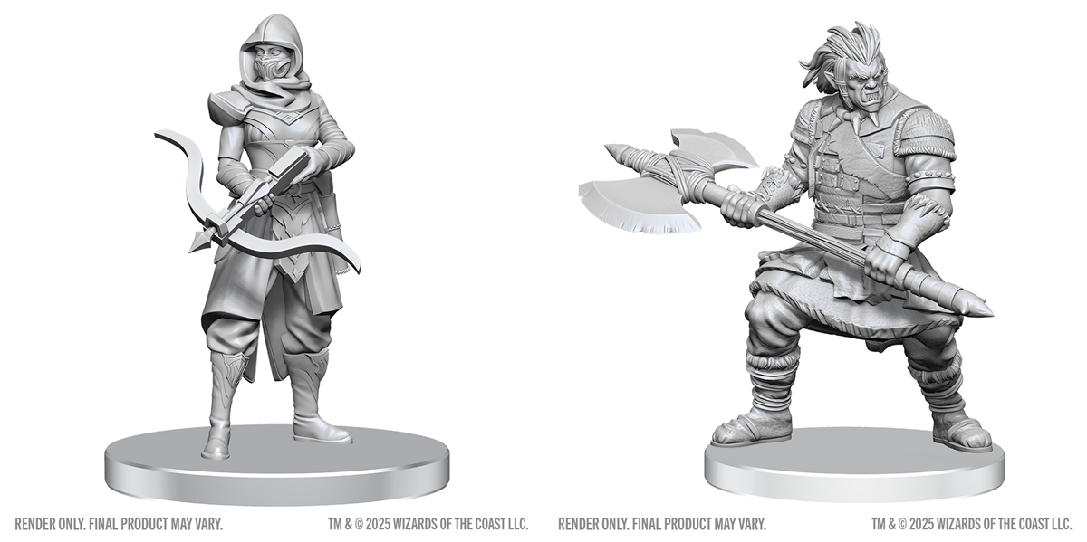 DND Unpainted Minis WV28 Assassin and Berserker