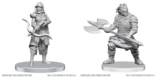 DND Unpainted Minis WV28 Assassin and Berserker