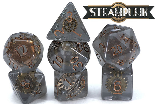 Inclusion Dice: 7Pc Steampunk