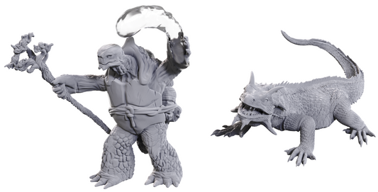 DND Unpainted Minis WV24 Tortle Druid and Wild Shape Giant Lizard