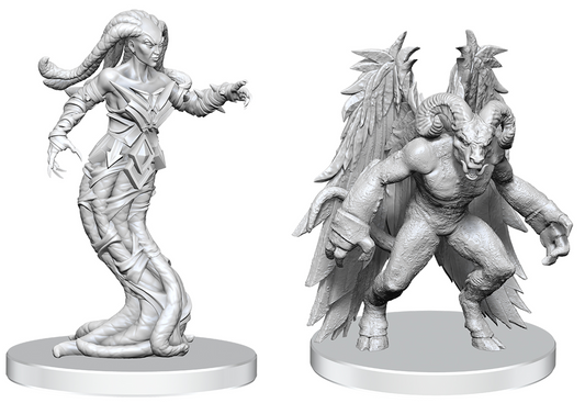 PF Unpainted Miniatures Wave 27: Gylou (Handmaiden Devil) and Ferrugon (Rust Devil)
