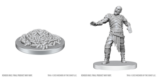 DND Unpainted Minis WV28 Swarm of Rot Grubs and Rot Grub Victim