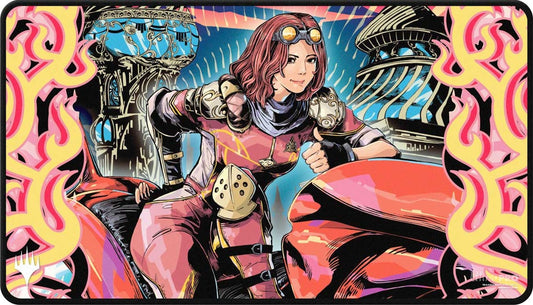 UP Playmat- MTG 2025 Multiplanar Race Set Black Stitched Variant Art PW