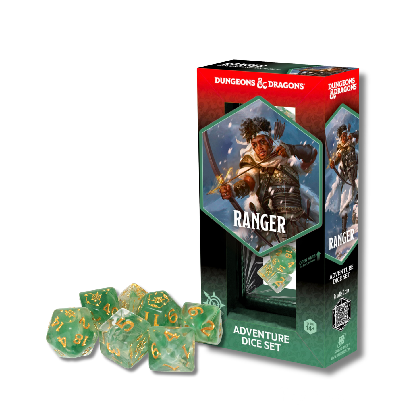 DND Adventure Dice Ranger: White/Green