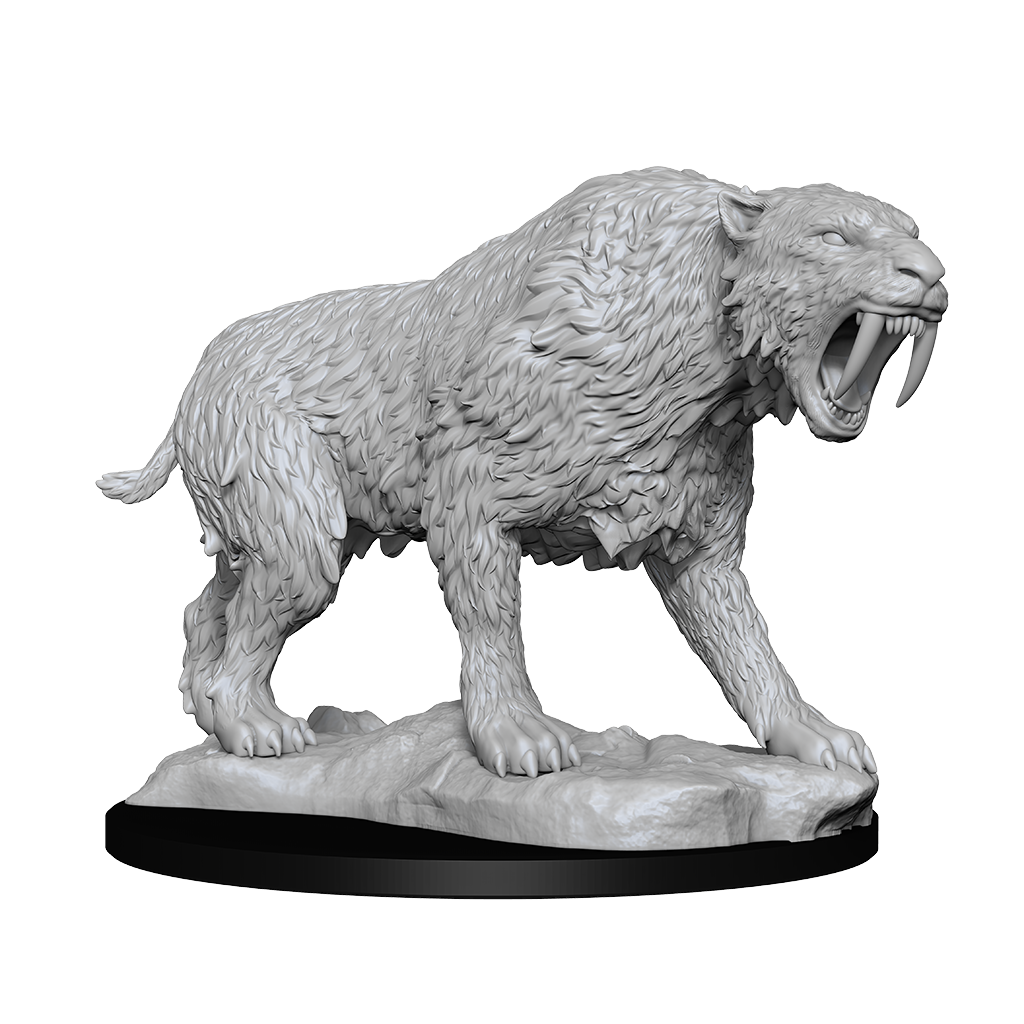Wizkids Unpainted Miniatures Wave 14: Saber-Toothed Tiger