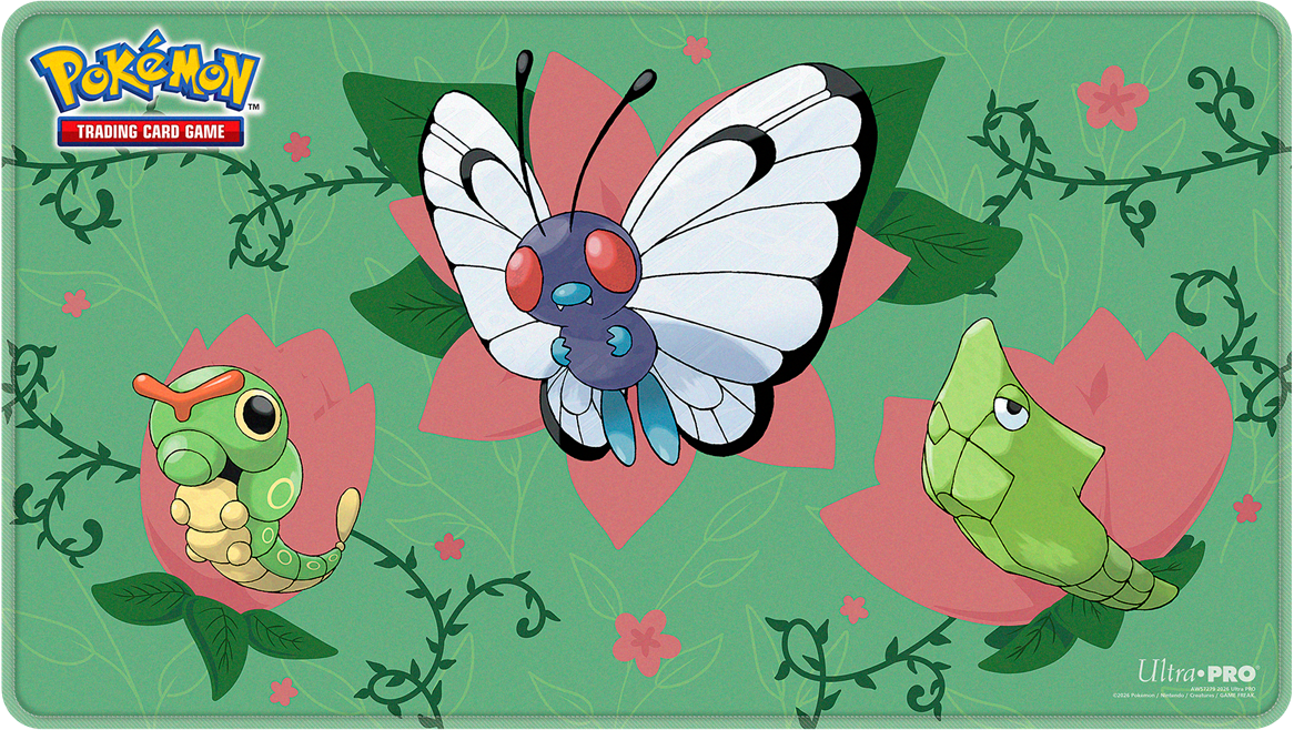 UP Playmat- Pokemon: Caterpie Evolutions Stitched