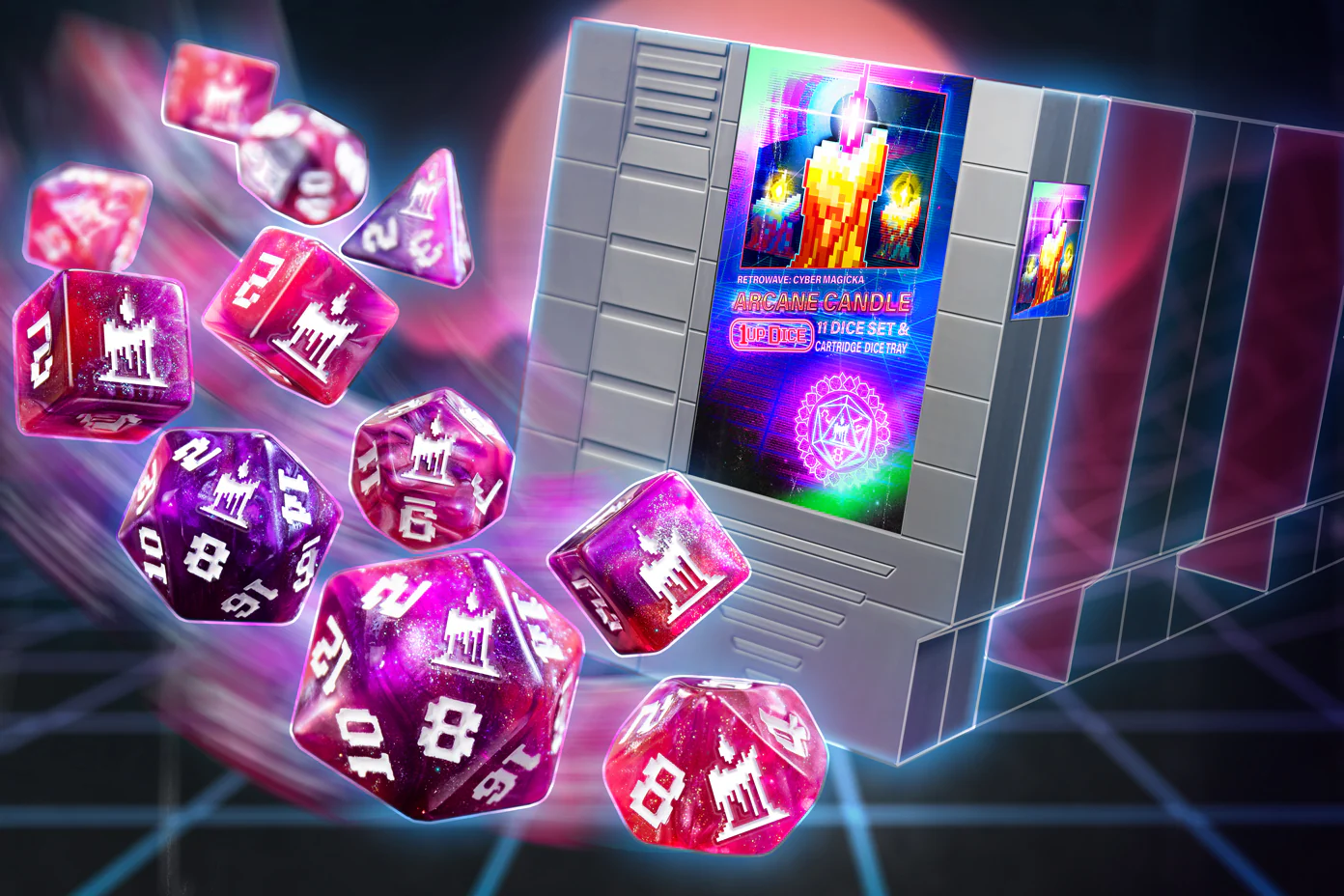 1Up Dice Arcane Candle Polyhedral Dice Set