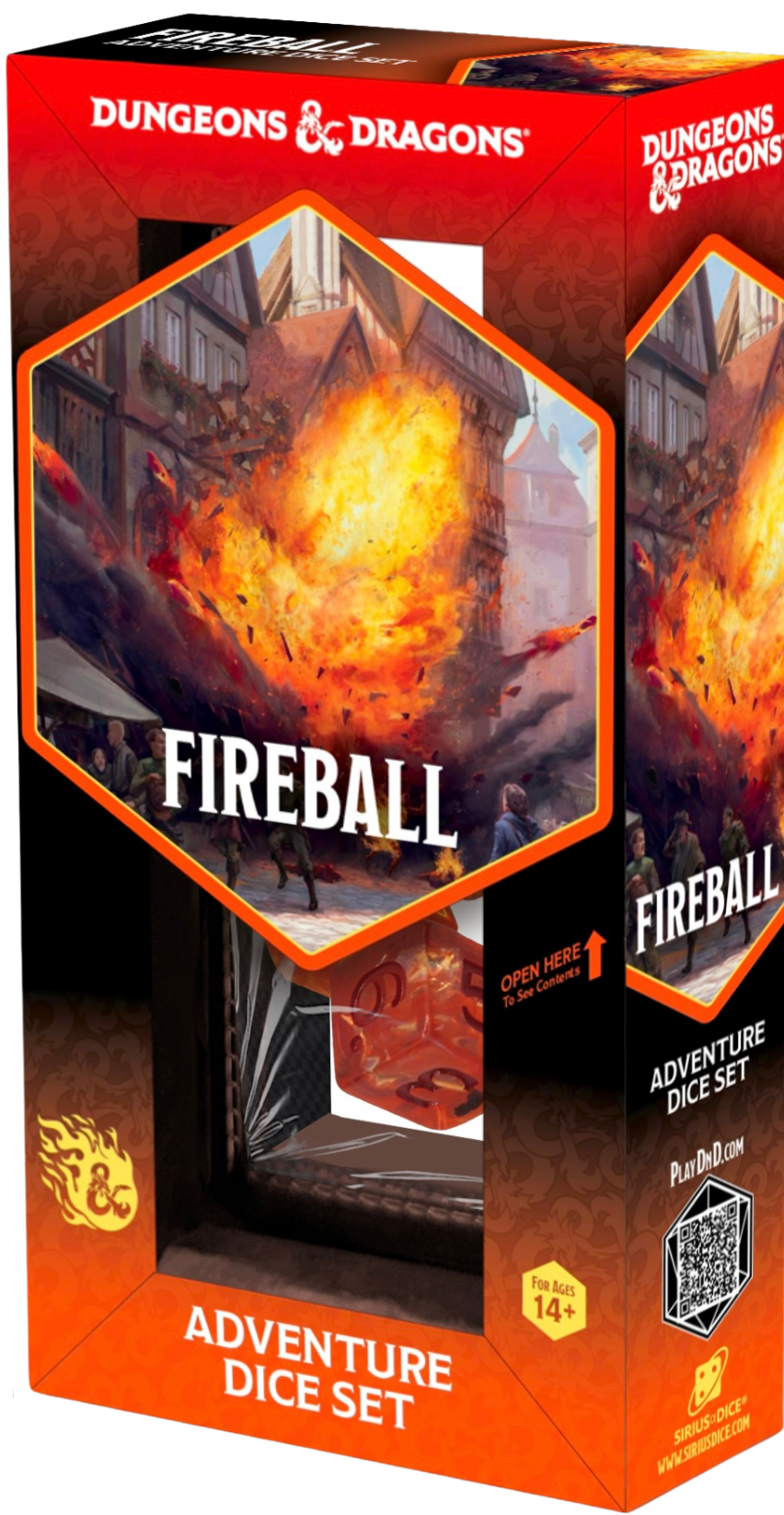 DND Adventure Dice Fireball