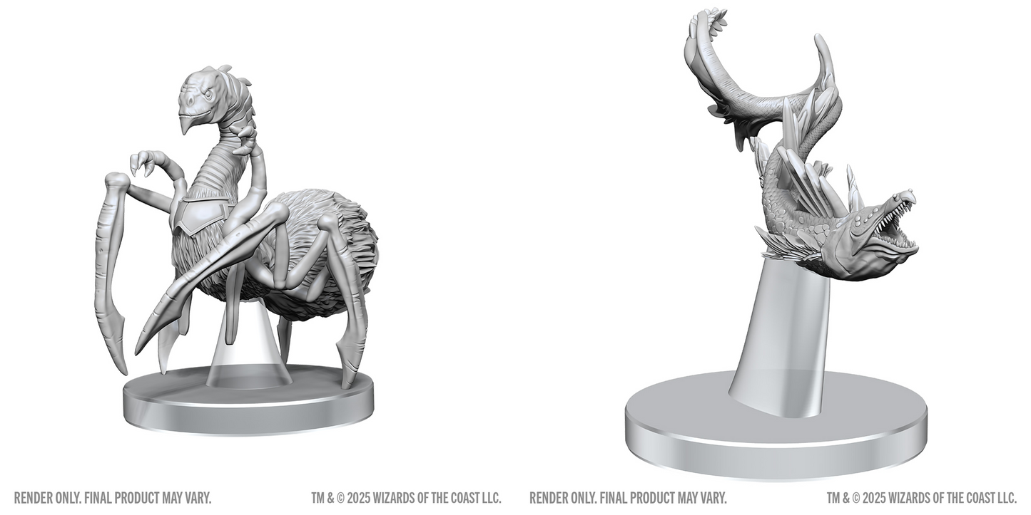 DND Unpainted Minis WV28 Neogi and Space Eel
