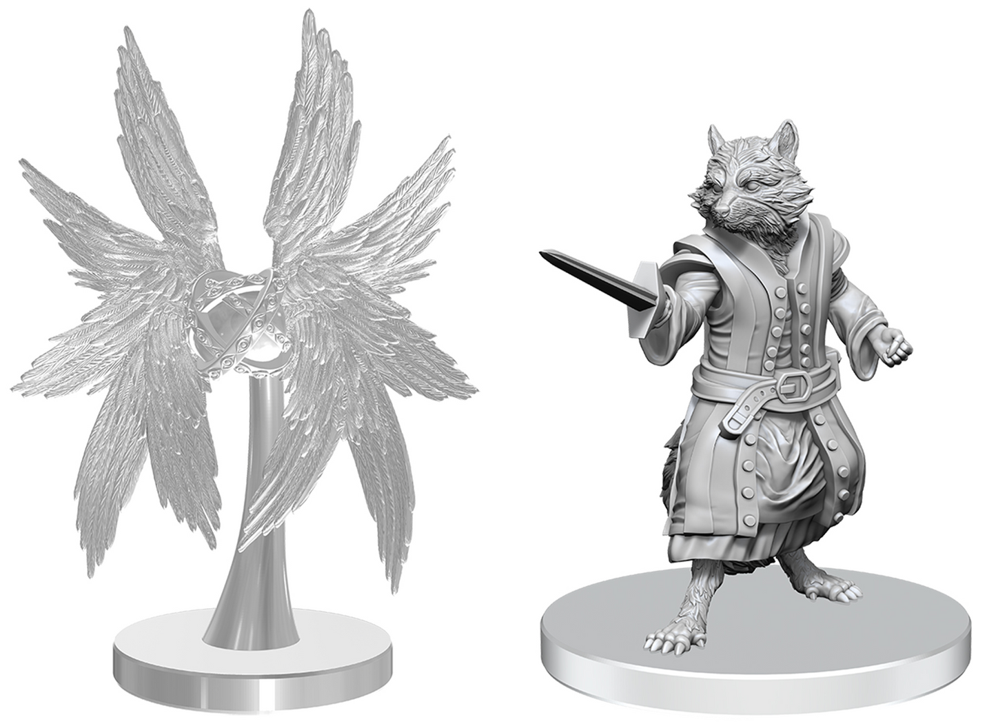 PF Unpainted Miniatures Wave 27: Procyal (Raccoon Agathion) and Zoaem (Ring Archon)