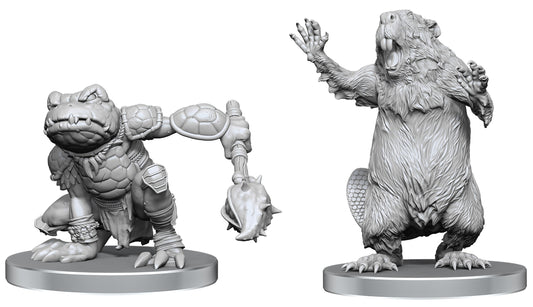 PF Unpainted Miniatures Wave 26: Boggard Scout and Castoroides