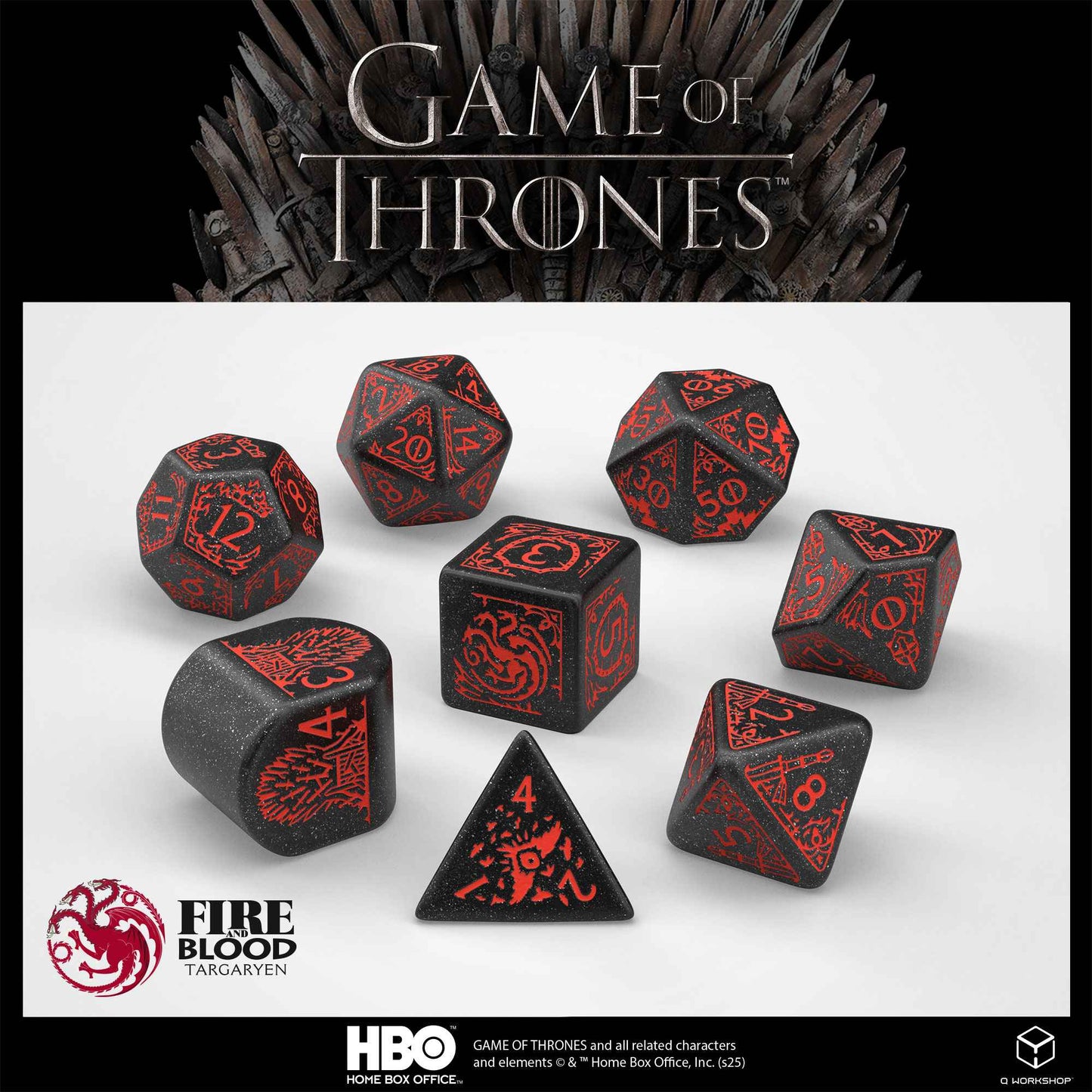 Game of Thrones - Targaryen RPG Dice Set