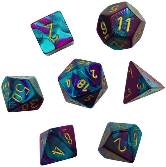 Gemini: 7Pc Purple-Teal/Gold Mini