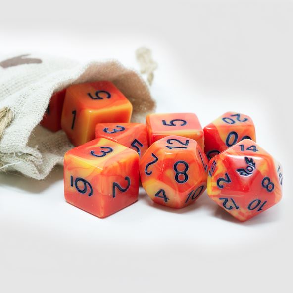 HUMBLEWOOD ACCESSORIES:ALDERHEART EMBER DICE/POUCH