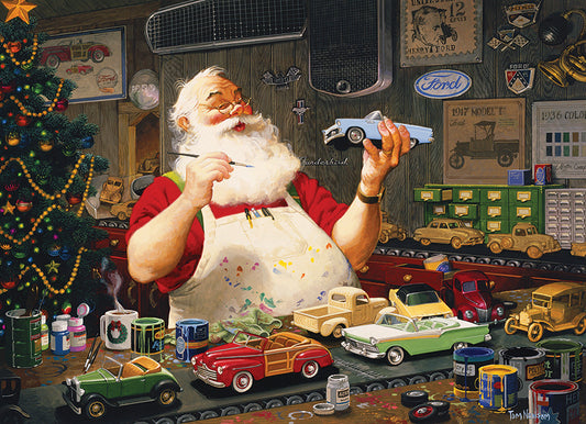 Santa Painting Cars - 1000pc Puzzle