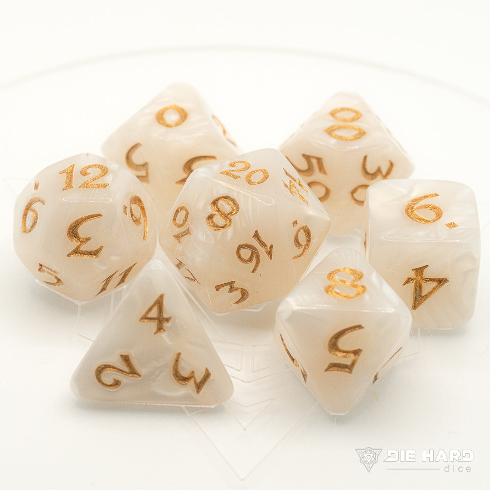 Die Hard Dice: 7pc Elessia Elf Queen with Gold