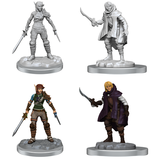 D&D Unpainted Miniatures: Wave 19: Elf Rogue and Half-Elf Rogue Protege