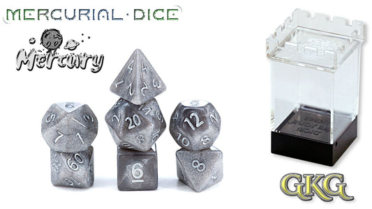 Mercurial Dice: 7Pc Mercury- Solar Spike Silver