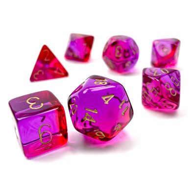 Translucent Gemini: 7Pc Red-Violet/Gold