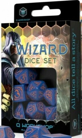 Wizard Dice Set- Dark Blue/Orange