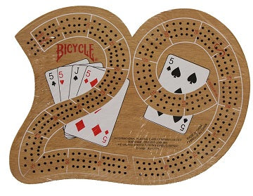 Bicycle- Large 29 Wooden Cribbage Board
