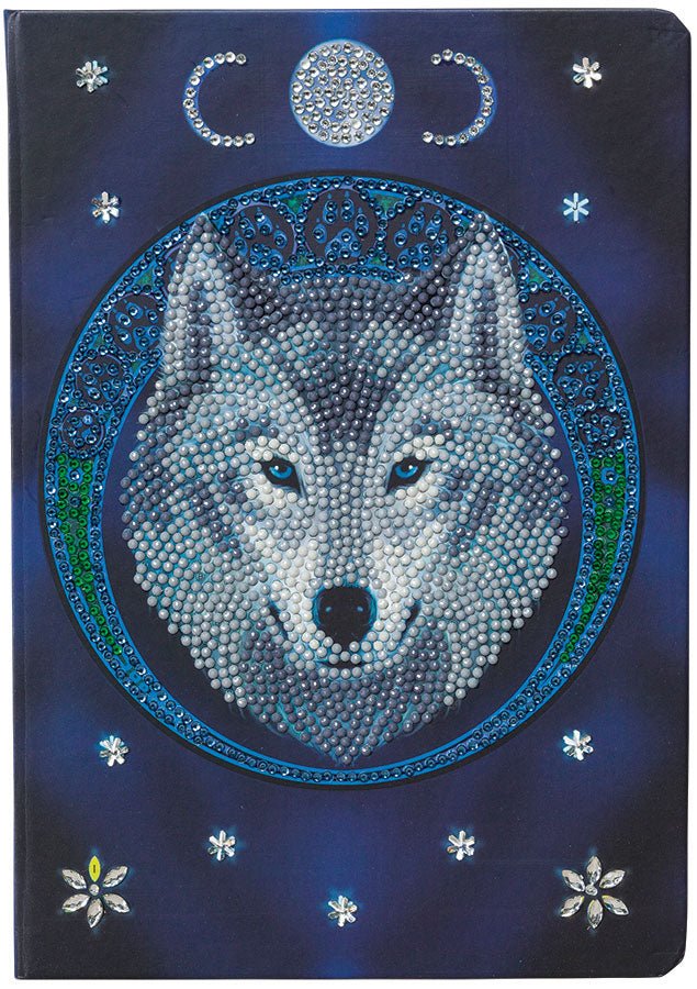 Crystal Art Kit (Notebook Kit)- Lunar Wolf