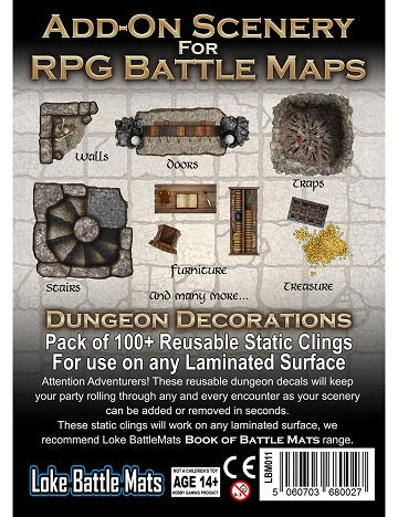 Add-On Scenery for RPC Battle Maps: Dungeon Decorations
