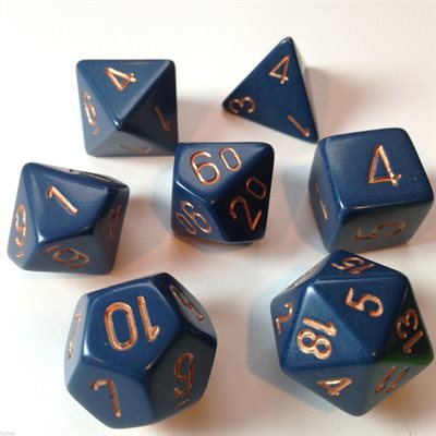 Opaque: 7Pc Dusty Blue/Copper
