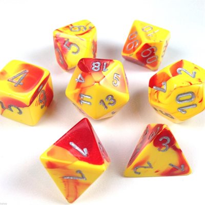 Gemini: 7Pc Red-Yellow/Silver