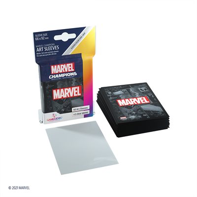 Sleeves: Marvel Champions Marvel Logo Black (50)