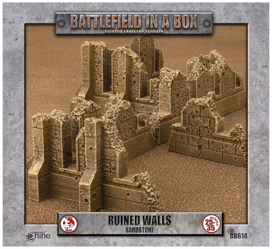 Battlefield In A Box: Ruined Sandstone Walls