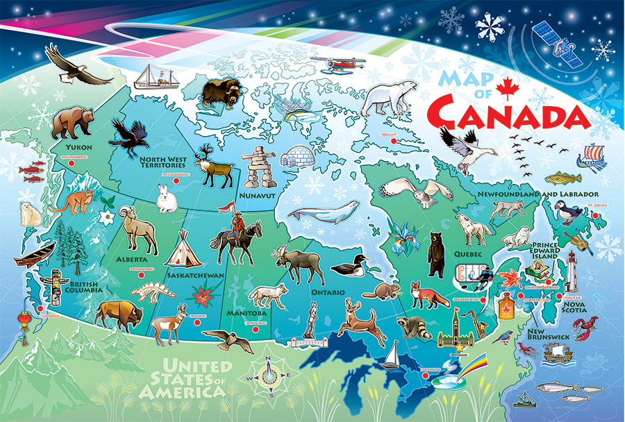 Canada Map- Tray puzzle